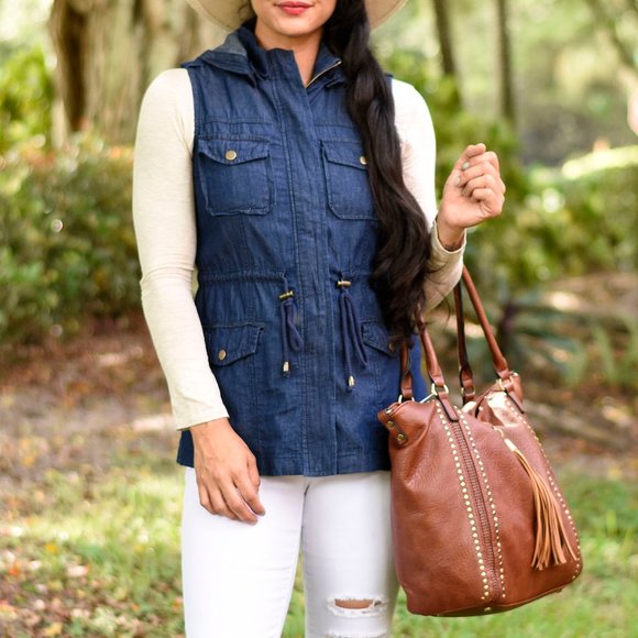 The House Of Gentry Jackets & Coats Dark Denim Vest Poshmark